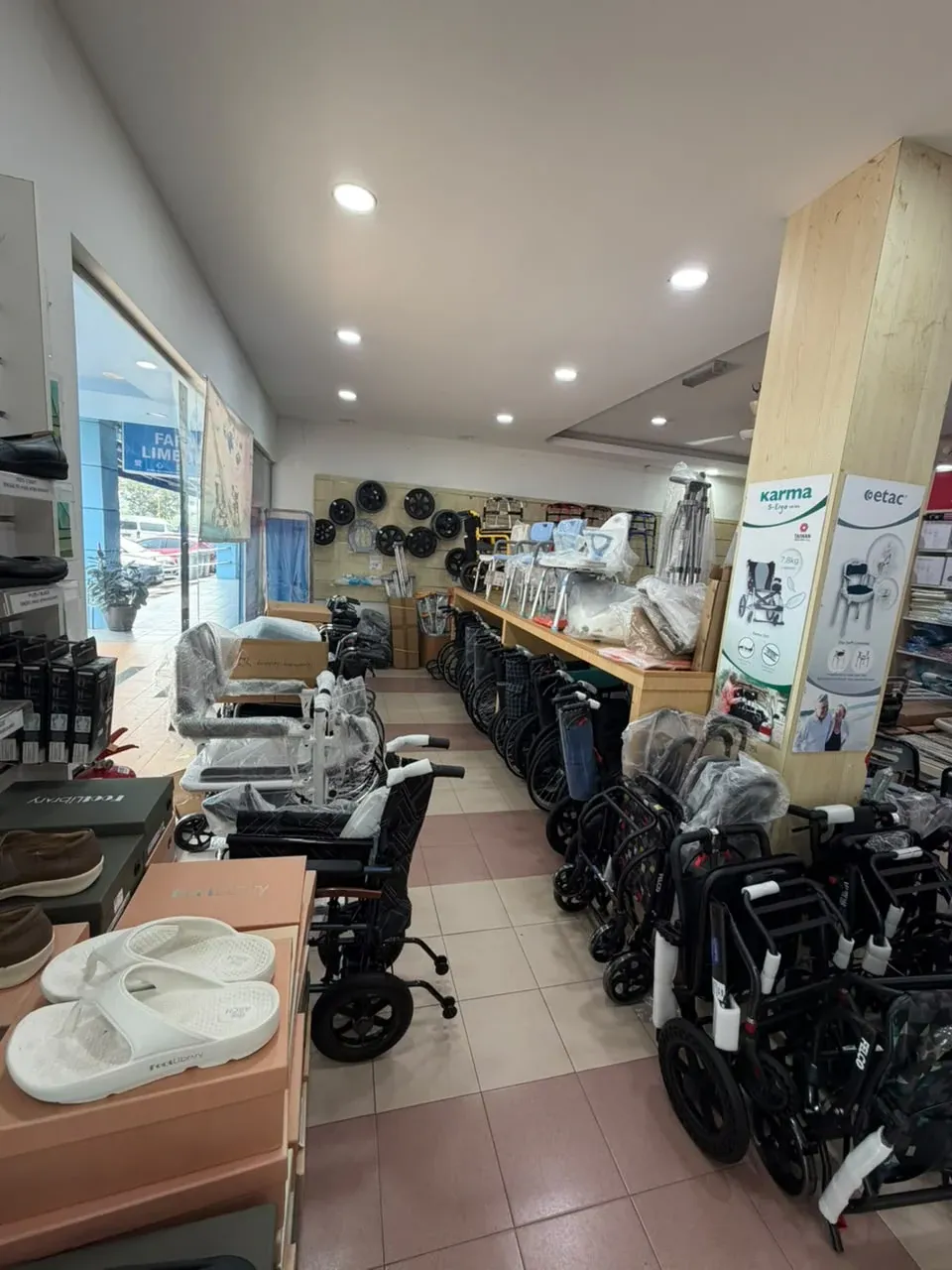 Mobility aids showroom at Farmasi Limbongan HQ