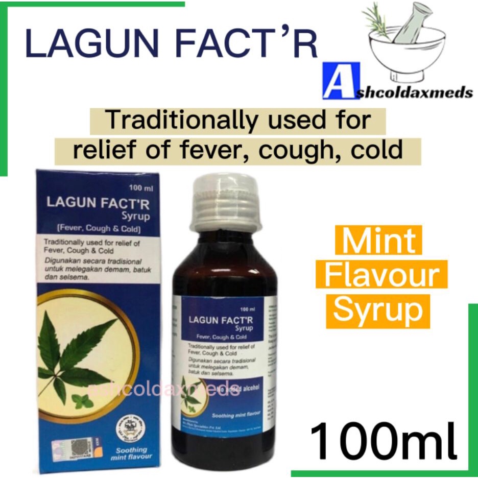 Lagundex Lagundi Forte Cough Cold Syrup Herbal 120ml (Mint/Orange