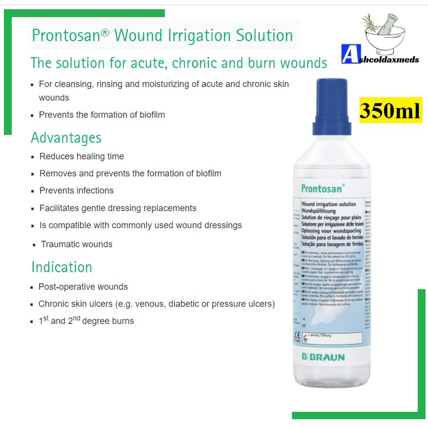 BRAUN PRONTOSAN WOUND IRRIGATION SOLUTION 350ML - Farmasi Limbongan
