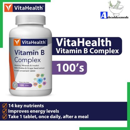 Vitahealth Vitamin B Complex 100's(EXP02/2024) - Farmasi Limbongan