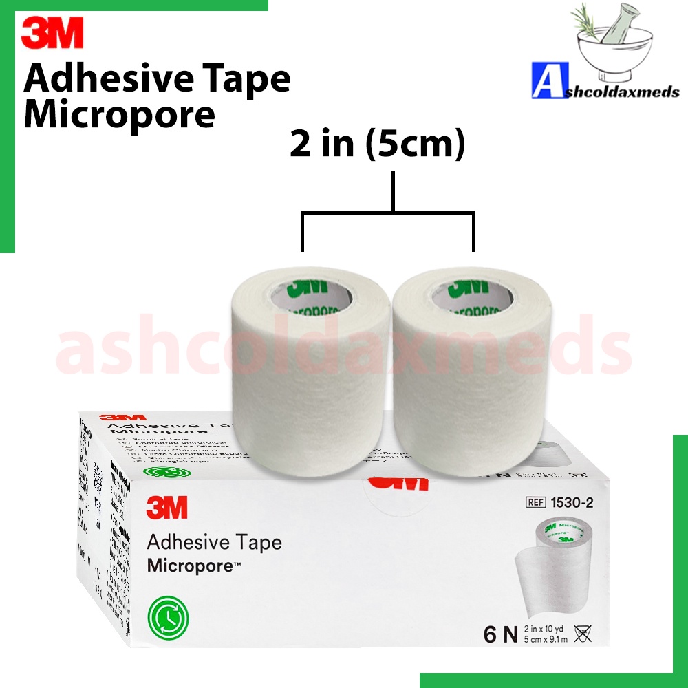 3M Micropore Surgical Tape 2 in x 10yd (code 15302) 1 pcs Farmasi Limbongan