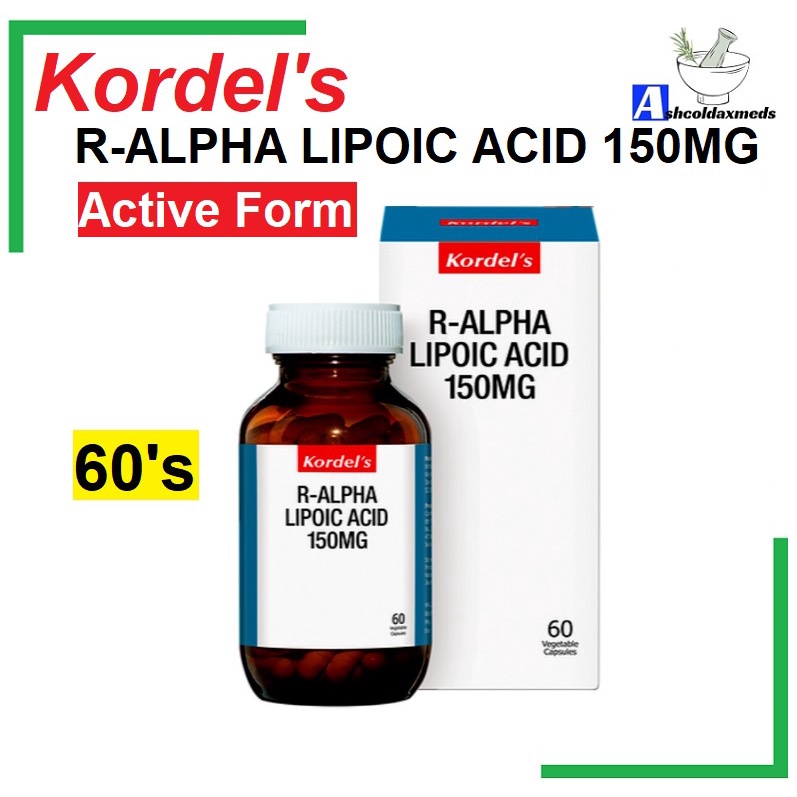 Kordel's RAlpha Lipoic Acid 150mg 60’s (Glutathione, Vitamin E & C